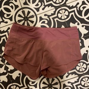 lululemon size 4 pink speed up shorts